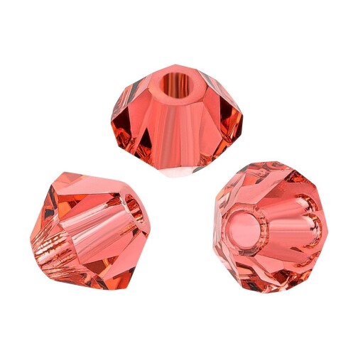 PRECIOSA Bicone (Rondelle Bead) Padparadscha 4mm
