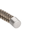 End cap without eyelet 9x9mm (ID 8mm) antique silver 999° silver-plated