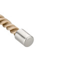 Tapa sin ojal 3x4mm (DI 2mm) plata envejecida 999° plateado