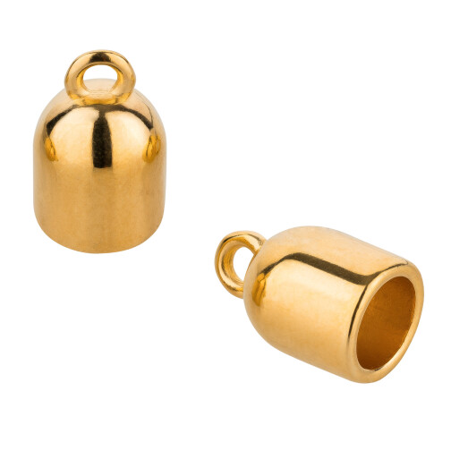 Tapón de zamak 18x11mm (ID 8mm) chapado en oro de 24K