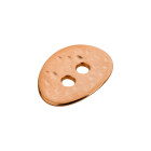 Zamak Verschlussknopf Oval rose gold 14x7mm (ID 1,8mm) 24K rose vergoldet