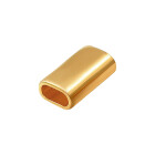 Pieza intermedia 13x22mm dorada apta para cuerda de vela ø5mm bañada en oro de 24K