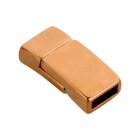 Cierre magnético Zamak oro rosa 17x8mm (ID 6x2mm) chapado en oro rosa 24K