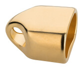 Capuchón terminal doble 24x23mm dorado apto para cabo de vela ø5mm chapado en oro 24K