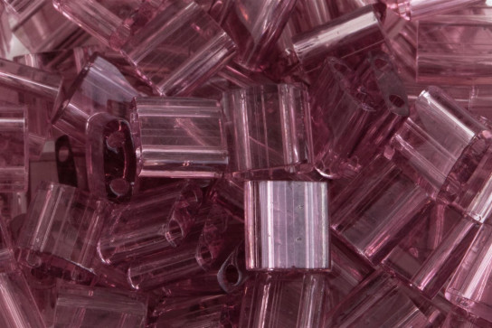 TL0142  Transparent Smoky Amethyst 5x5x1,9mm Miyuki Tila Beads