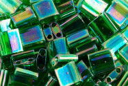TL0179  Transparent Green AB 5x5x1,9mm Miyuki Tila Beads