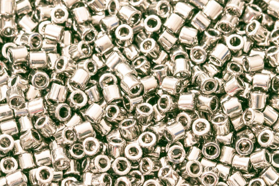 DBL0035 Galvanized Silver Miyuki Delica 8/0 Japanese cylinder beads 3.0mm 5g