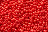 Opaque Coral Red 3mm Preciosa Rocailles 8/0 (93510) 20g