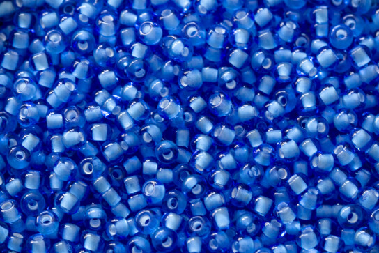 Light Sapphire white lined 3mm Preciosa Rocailles 8/0 (35036) 20g