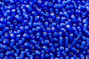 Sapphire white lined 3mm Preciosa Rocailles 8/0 (35086) 20g