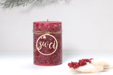 Corona de Adviento números de madera 1-4 en cursiva con estrellas | Números de madera hechos a mano para la corona de Adviento