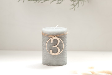 Corona de Adviento números de madera 1-4 | Números de madera hechos a mano para la corona de Adviento