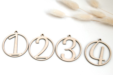 Corona de Adviento números de madera 1-4 | Números de madera hechos a mano para la corona de Adviento