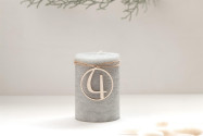 Adventskranz Zahlen Holz 1–4 mit klaren Ziffern | Handgemachte Holzzahlen für den Adventskranz