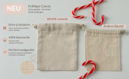 Adventskalender Beutel 24 Stück | Canvas-Beutel handmade mit Waldtieren, 100% Baumwolle, OEKO-TEX®, 12×15/15×20cm, wiederverwendbar