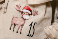 Sachets calendrier de lavent 24 pièces | Sachet en coton avec animaux de Noël, 100% coton, OEKO-TEX®, 10×14/15×20 cm, réutilisable} 24 grands sachets (15 x 20)