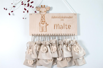 Adventskalender Holz Giraffe 36×24cm |...
