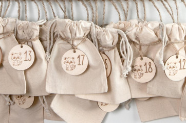 Adventskalender Holz Fuchs 36×22cm | personalisiert mit Wunschnamen | verschiedene Sets