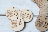 Adventskalender Holz Fuchs 36×22cm | personalisiert mit Wunschnamen | verschiedene Sets