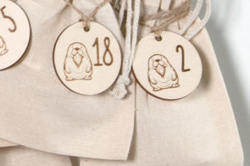 Wooden Advent Calendar Sea Lion 36×22cm | Personalized with Name | Various Sets