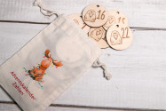 Calendario dell’Avvento in legno leone marino personalizzato | 36×22cm | Selezione set (tavola, numeri, set completi)