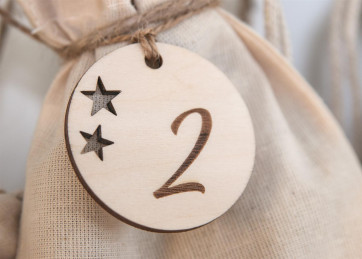 Adventskalender Holz Weihnachtsstadt 38×25cm | personalisiert mit Acrylnamen | verschiedene Sets