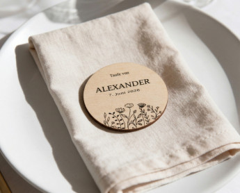 Segnaposto battesimo legno Ø6cm | personalizzati |...