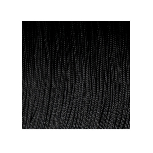 10m Cordón de satén de cinta de Macrame Ø1mm Negro