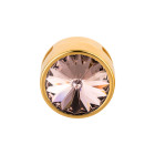 Slider dorado 14mm (ID 10x2mm) con Rivoli en Vintage Rose 12mm 24K dorado